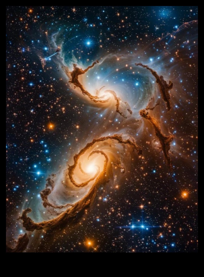 سواريه مرصعه بالنجوم: احتفال سماوي وسط تألق السديم في العالم الكوني